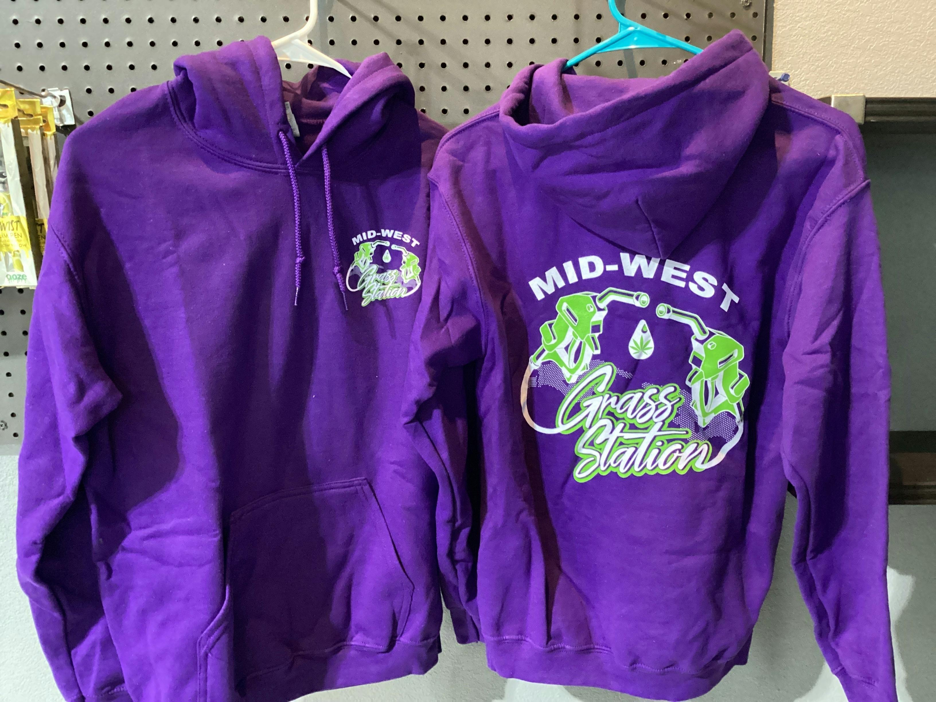 SMALL- Gilden Adult Hooded Sweatshirt- Purple