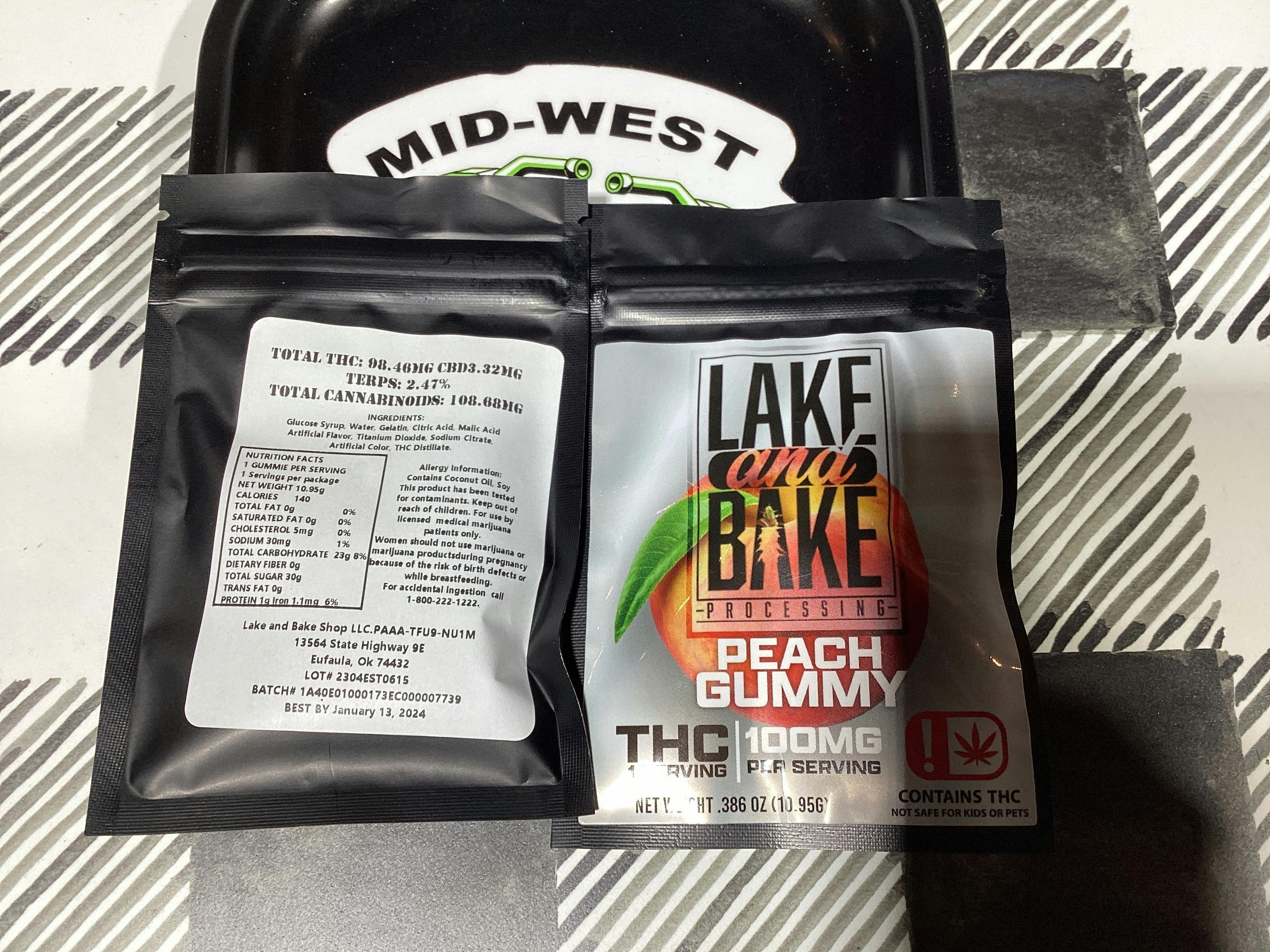 Lake & Bake -Peach-Gummy-100mg