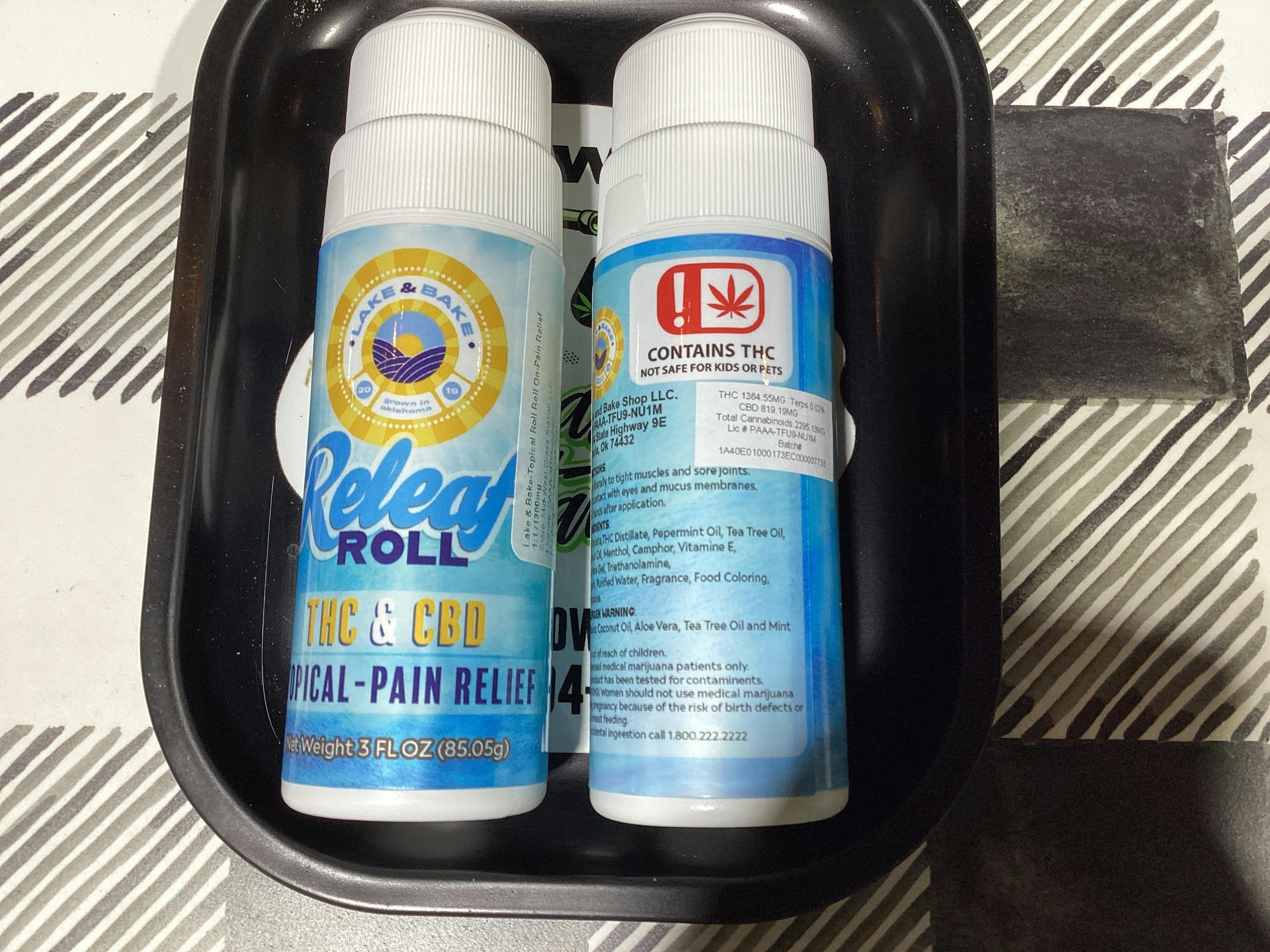 Lake & Bake-Topical Roll Roll On-Pain Relief 1:1 /1300mg