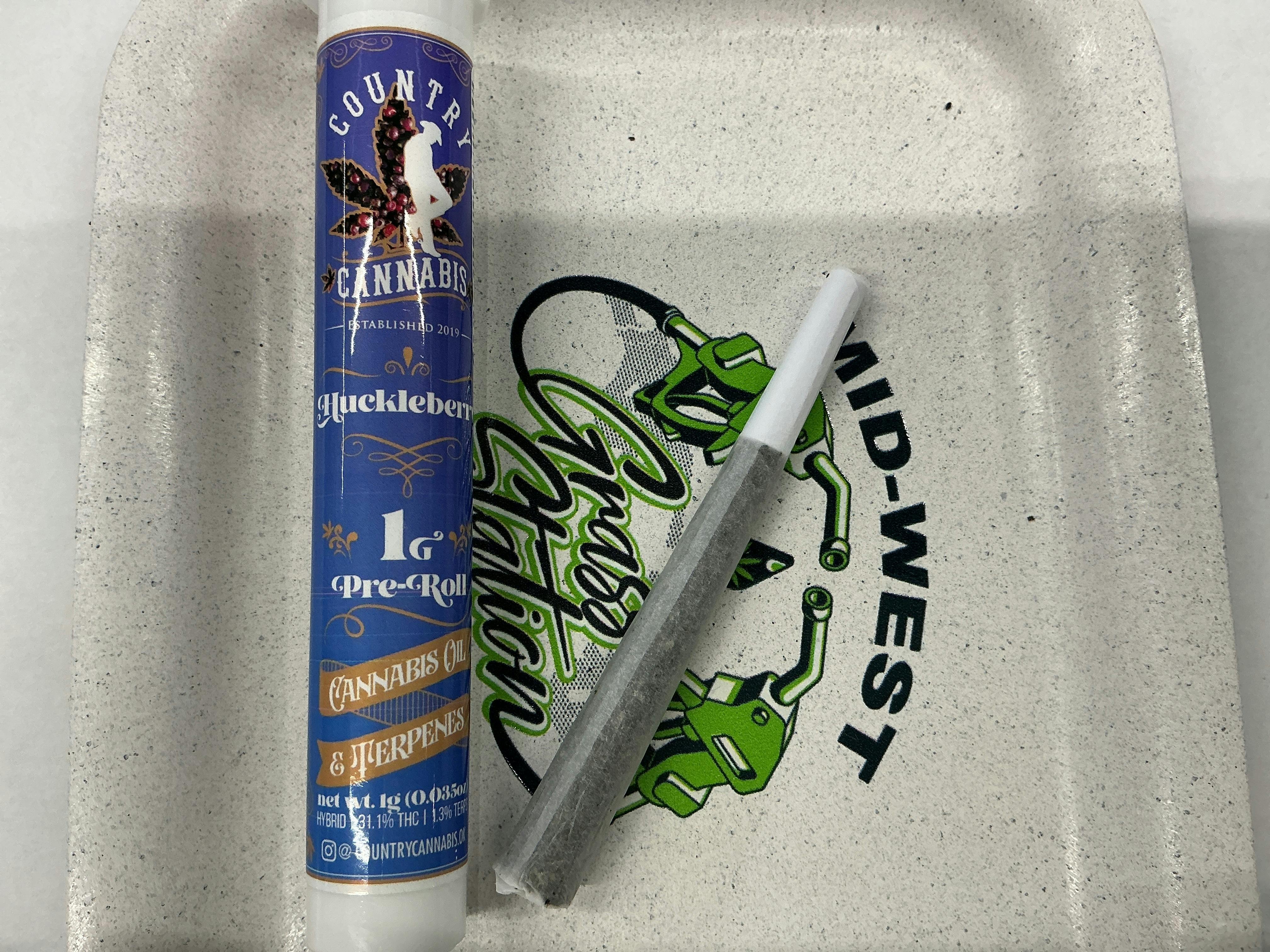 Huckleberry-1G Distillate Infused Pre Roll-Hybrid