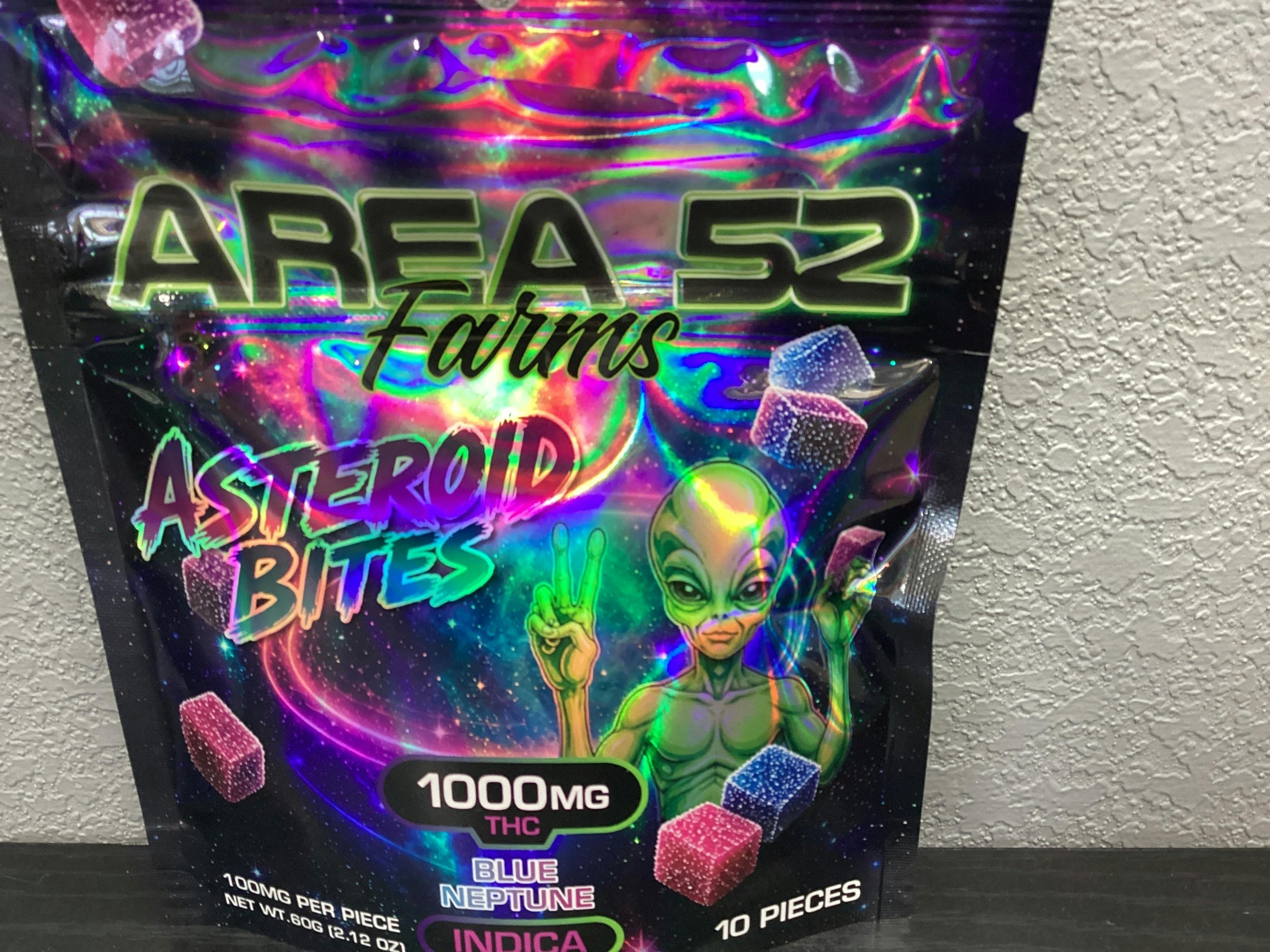 Asteroid Bites-1000MG Indica Gummies-Blue Neptune