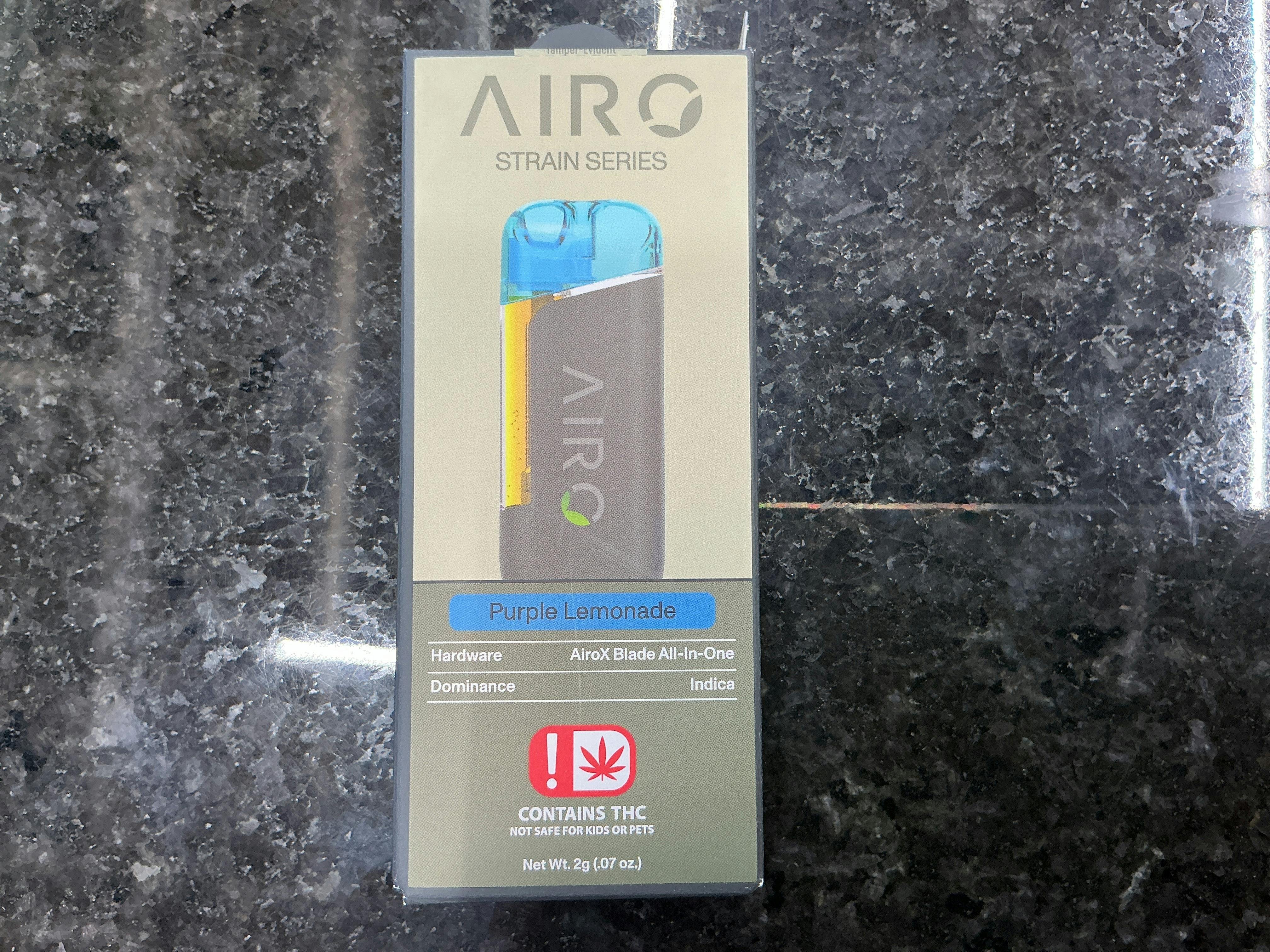 Airo-2G-Distillate Cart-Purple Lemonade-Indica