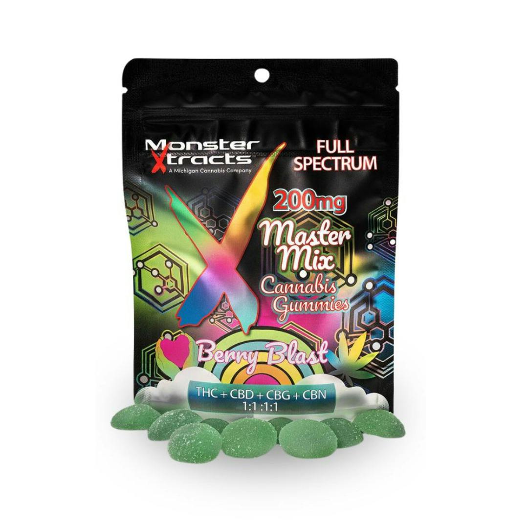 Monster Xtracts - 200mg Gummies Ratio 1:1 - Berry Blast