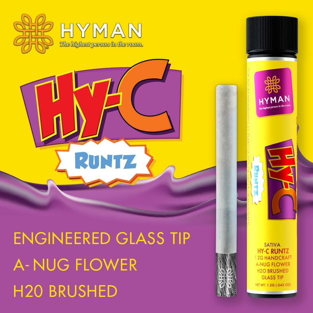Hyman - 1.2g Handcrafted Pre roll - Hy-c Runtz