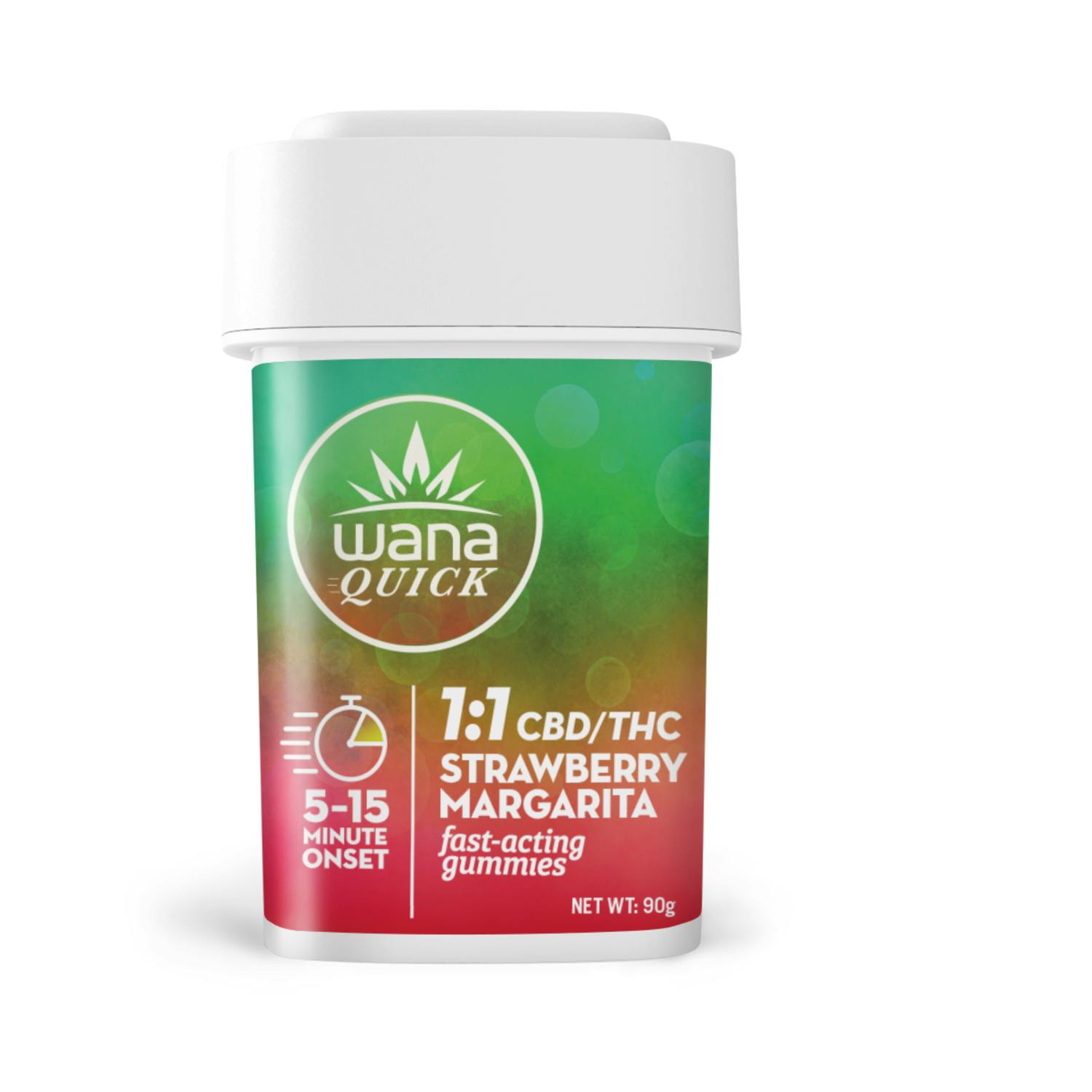 WANA Quick Gummy Strawberry Margarita 100mg - 1:1 THC:CBD