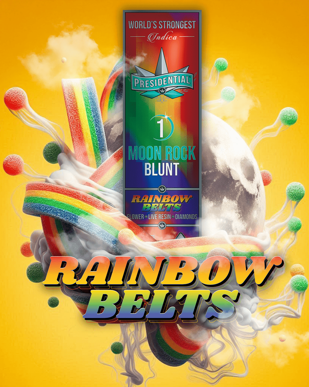 Presidential Blunt Rainbow Belts 1.5g - Indica