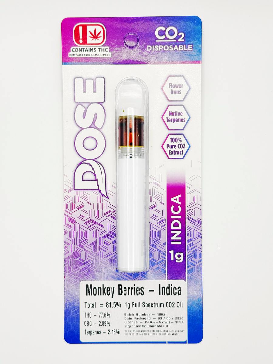 Dose Disposable Monkey Berries 1g - Indica