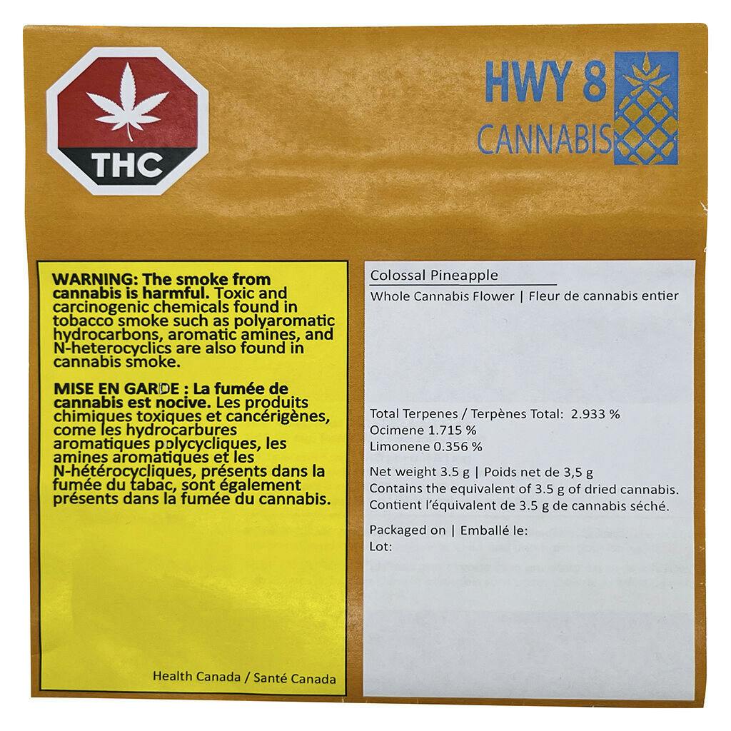 HWY 8 CANNABIS - Colossal Pineapple 3.5g
