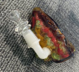 GLASS BONG: TACO W/ CLEAR FLOWER BOWL