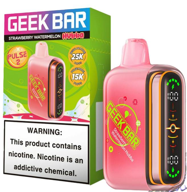 Geek Bar 25K Puffs Strawberry Watermelon Hubba EACH