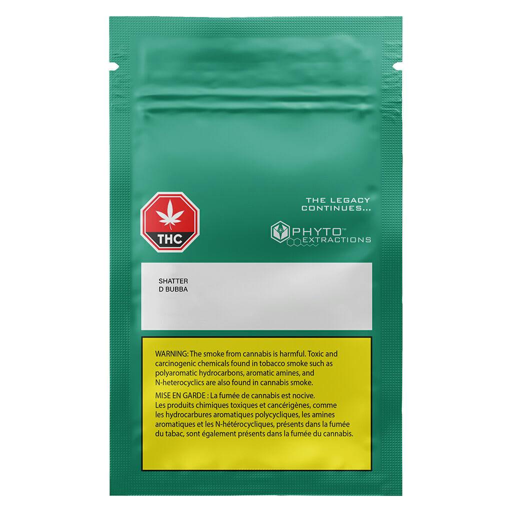 Phyto D Bubba Shatter 1g - D Bubba Shatter 1g Shatter
