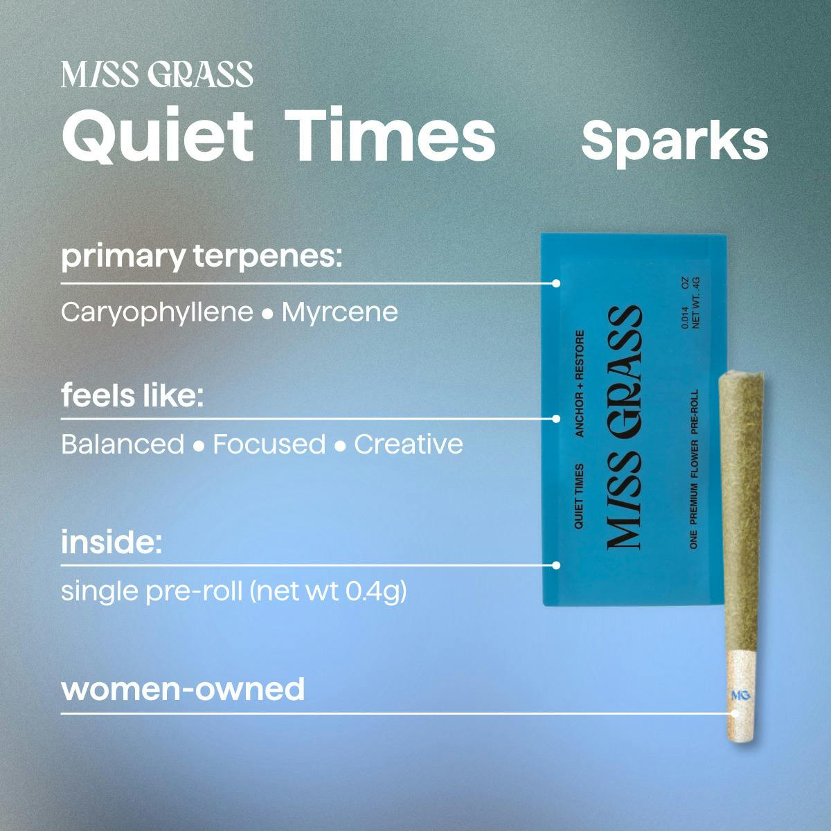 Quiet Times | Pre-Roll Sparks 0.4g (1ct)
