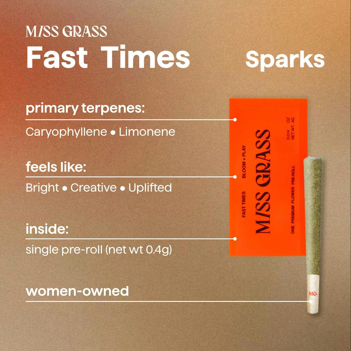 Fast Times | Pre-Roll Sparks 0.4g (1ct)