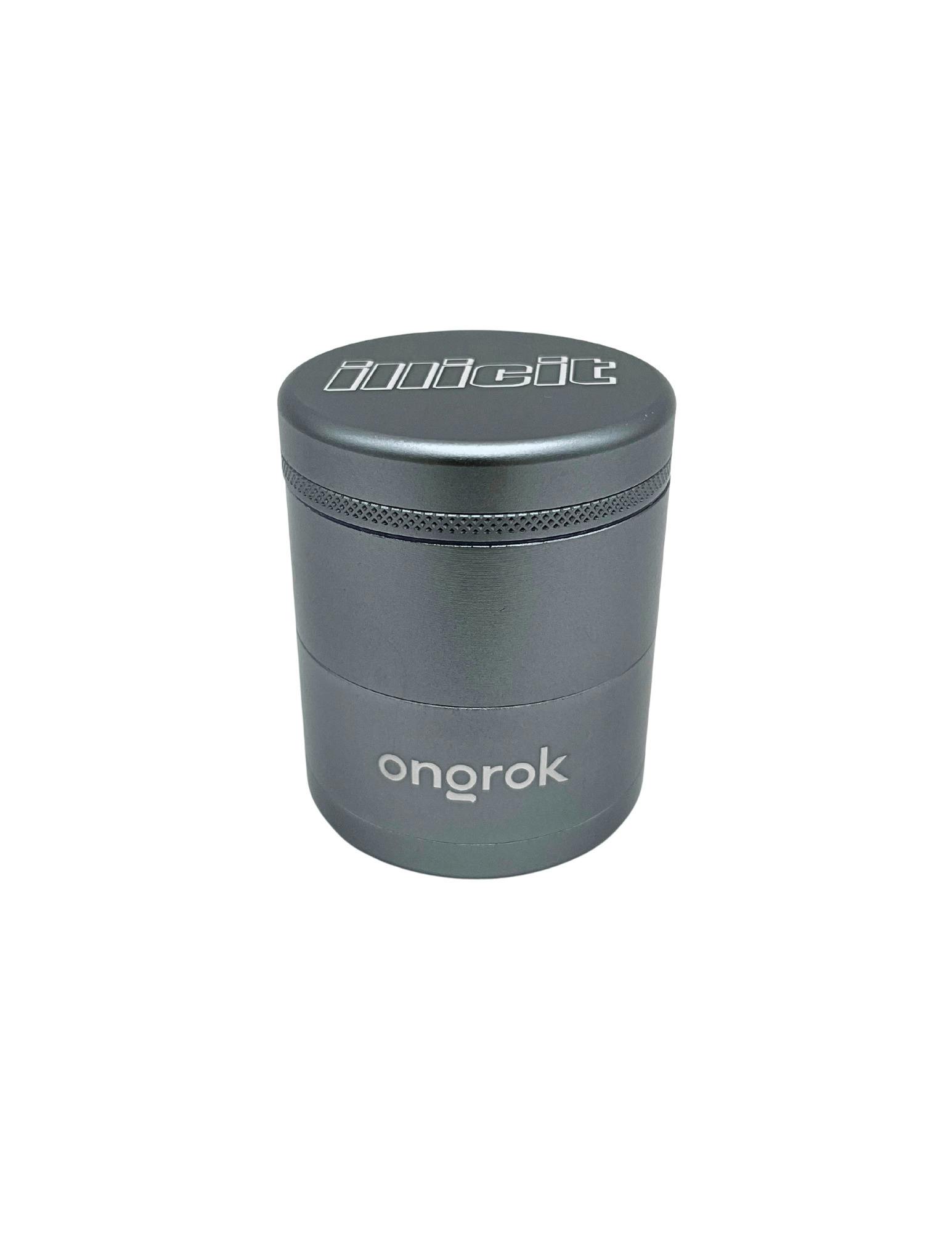 ONGROK ILLICIT MINI FLOWER TEETH 5 PIECE GRINDER GRAY
