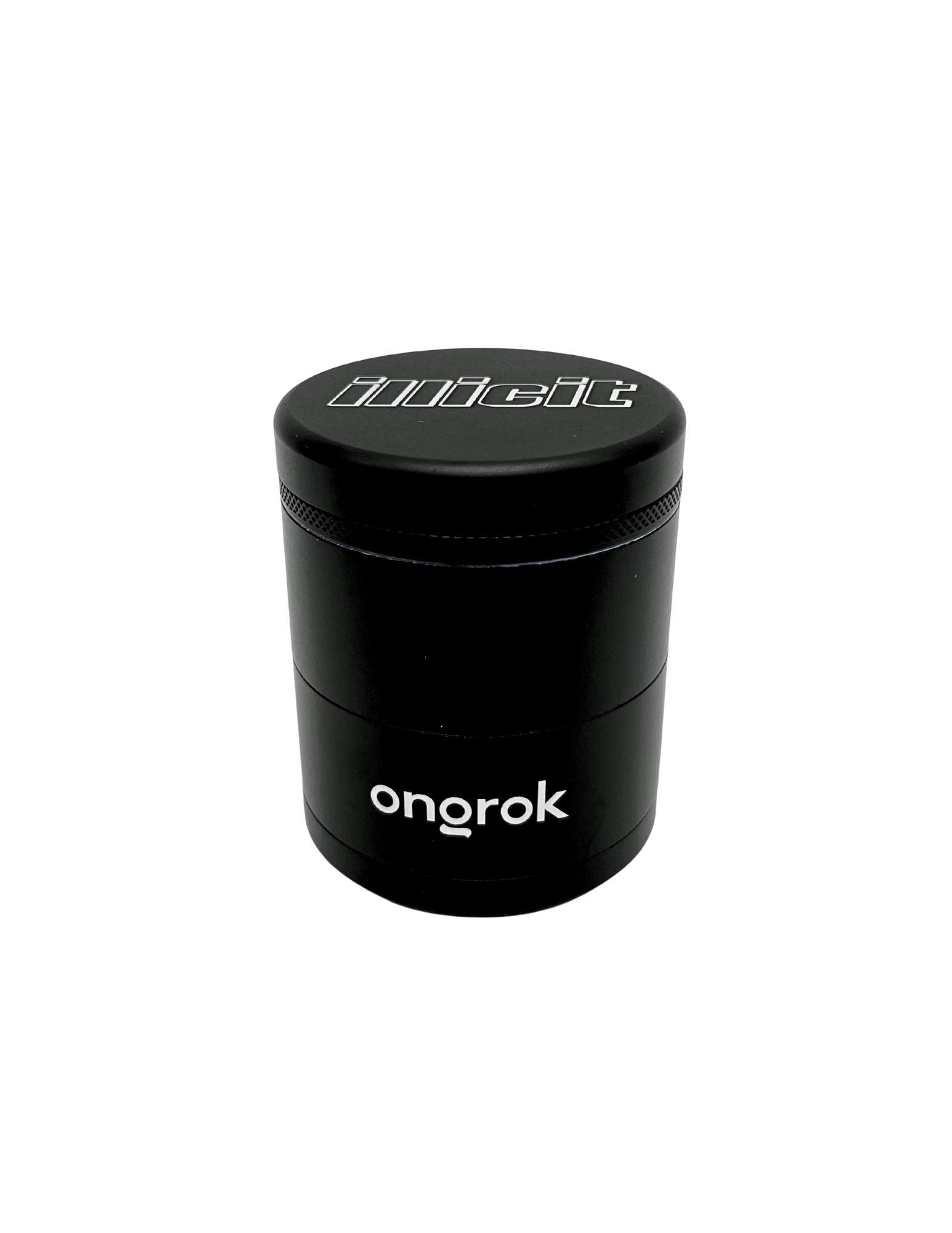 ONGROK ILLICIT MINI FLOWER TEETH 5 PIECE GRINDER BLACK