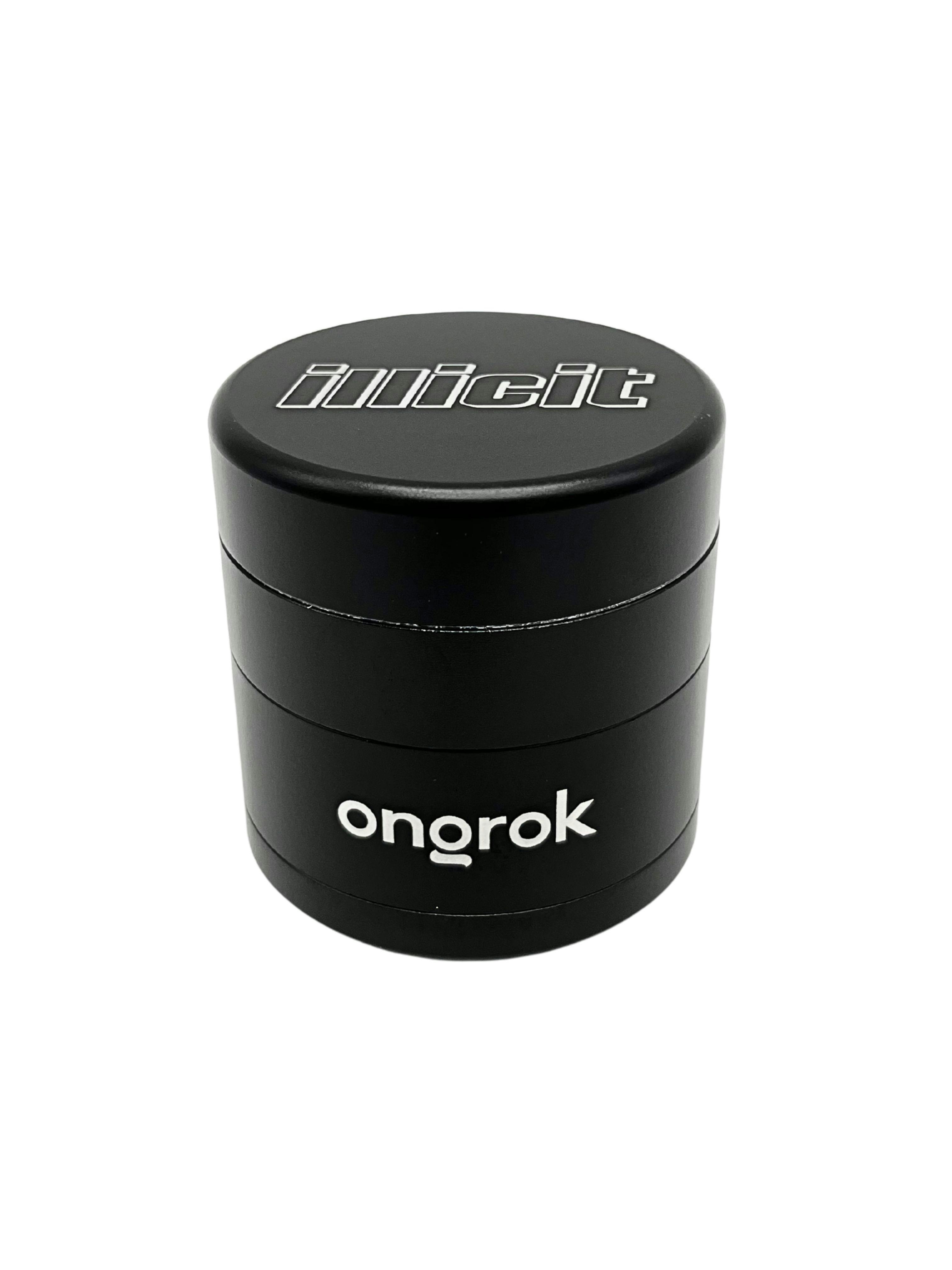 ONGROK ILLICIT MINI 4 PIECE GRINDER BLACK