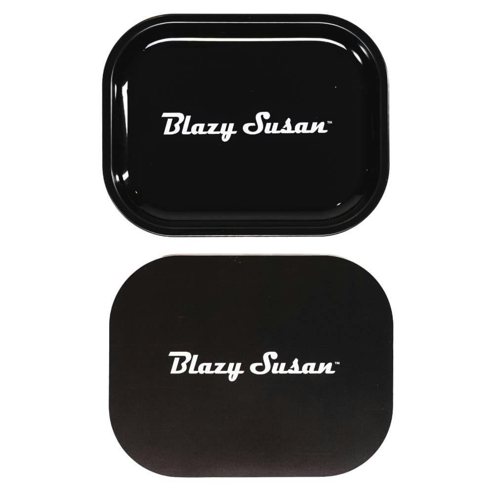 BLAZY SUSAN ROLLING TRAY WITH LID SMALL BLACK