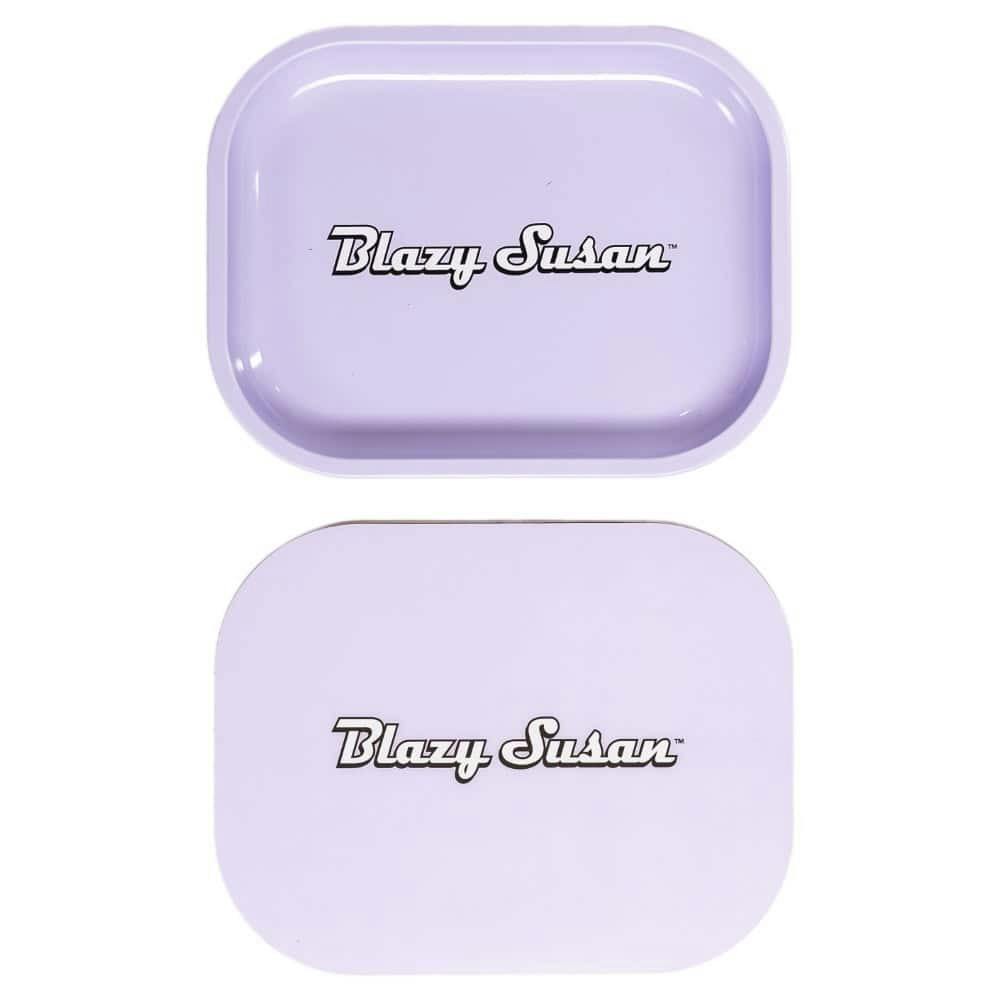 BLAZY SUSAN ROLLING TRAY WITH LID SMALL PURPLE