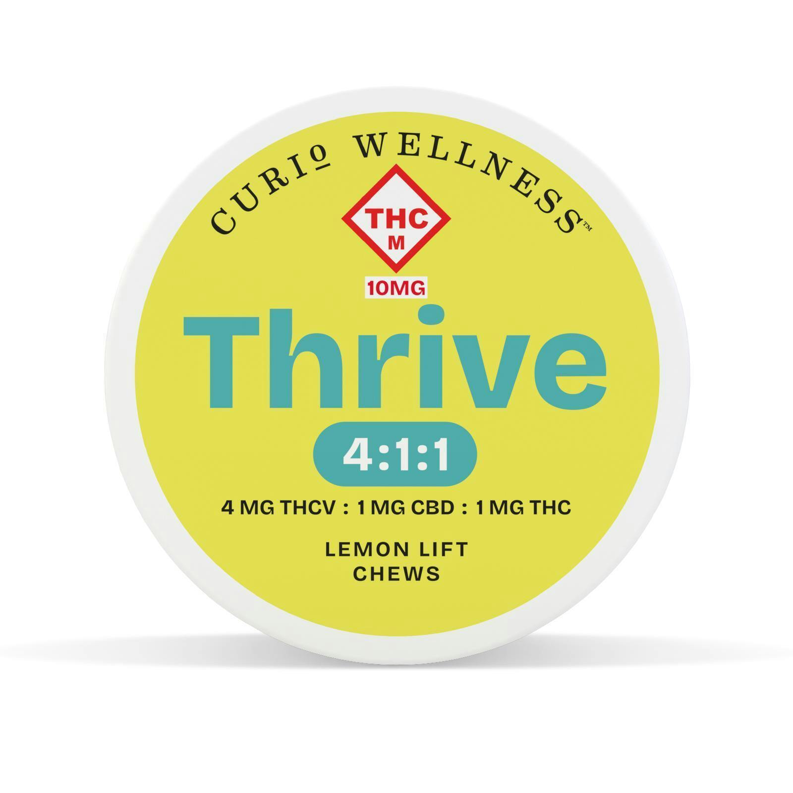 Lemon Lift | Thrive | 4:1:1 THCV:CBD:THC | Chews