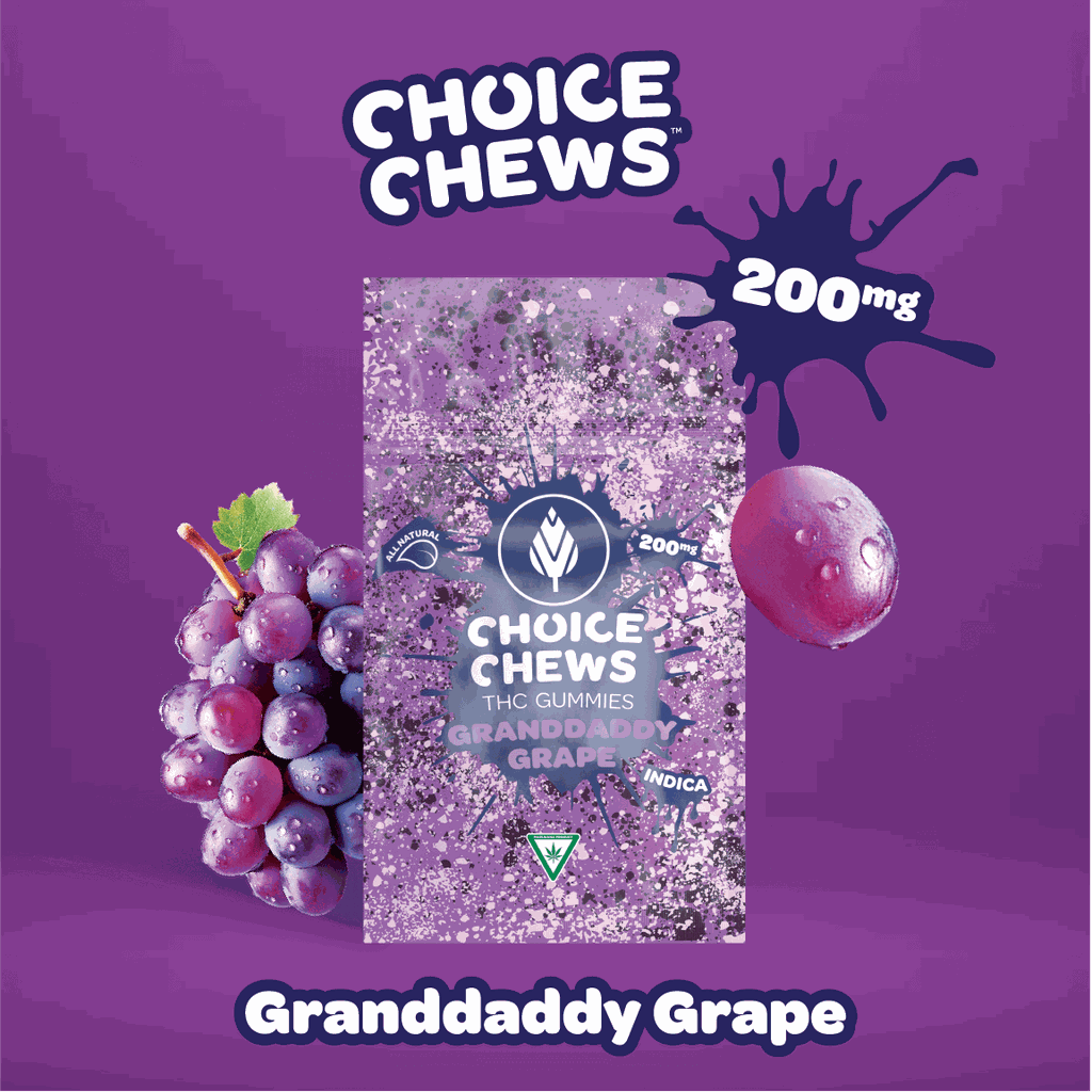Choice Chews Granddaddy Grape Soft Candy 200mg [10pk] Candy