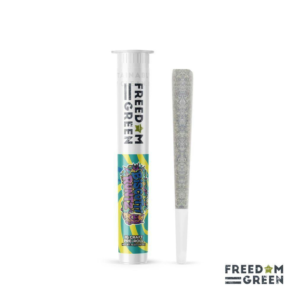 Freedom Green Farms Biscotti Runtz Pre-Rolls 1g [1pk]