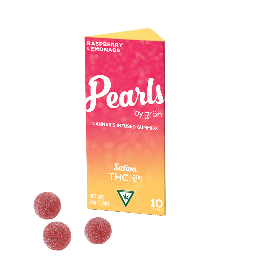 Gron Pearls Raspberry Lemonade Gummy 200mg [10pk] Candy