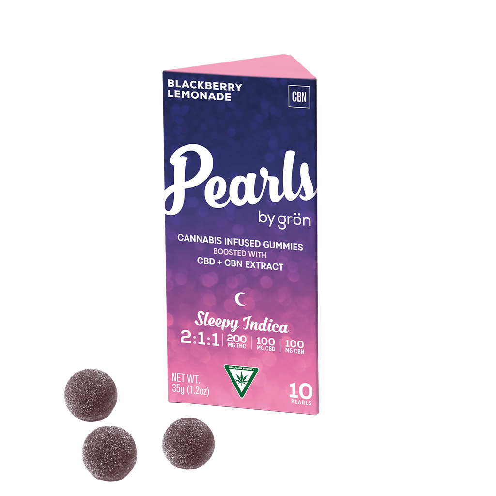 Gron Pearls Blackberry Lemonade 1:1:2 CBN:CBD:THC Gummy 200mg [10pk] Candy