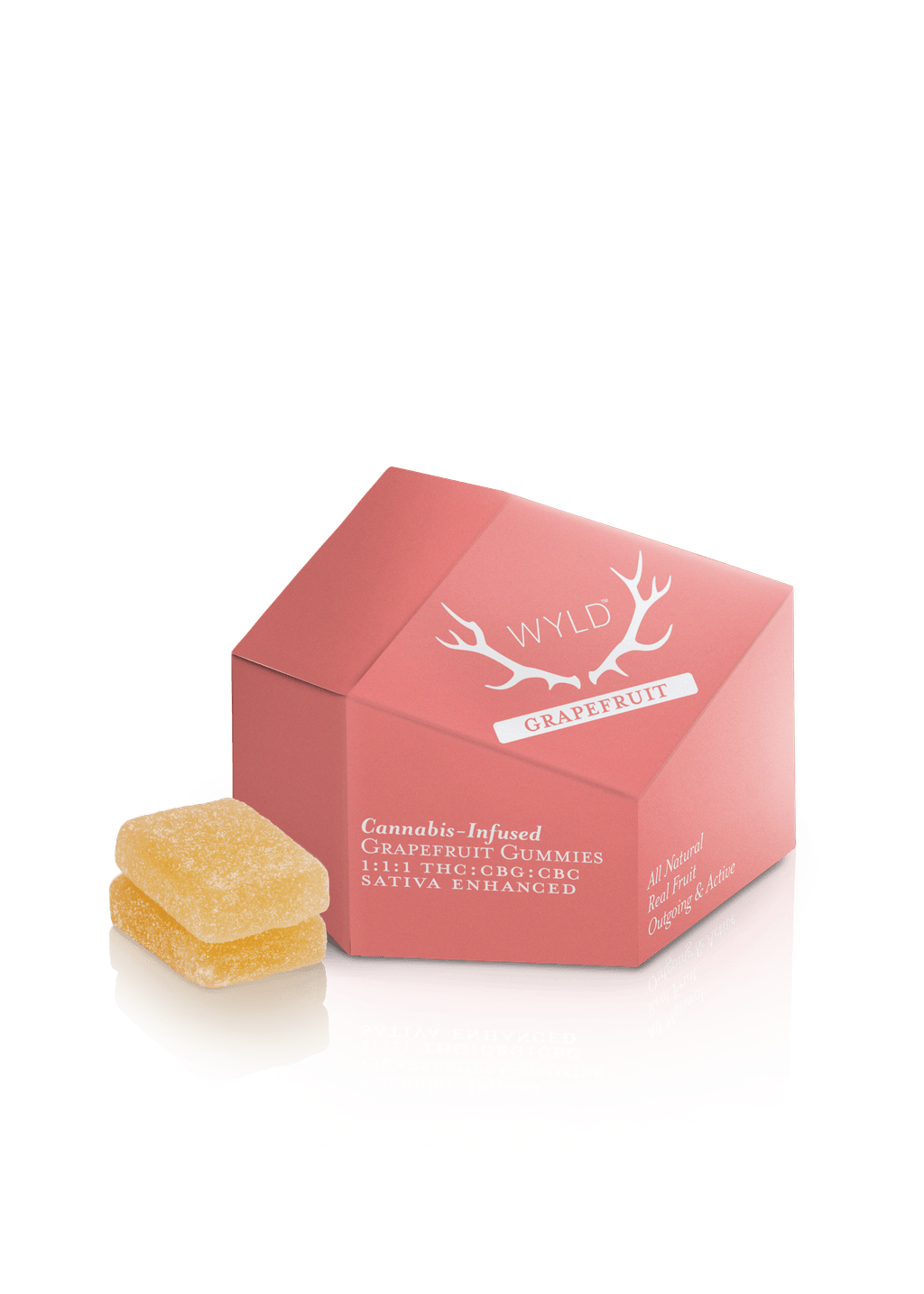 WYLD Grapefruit 1:1:1 Gummies 10 Pack | 100mg