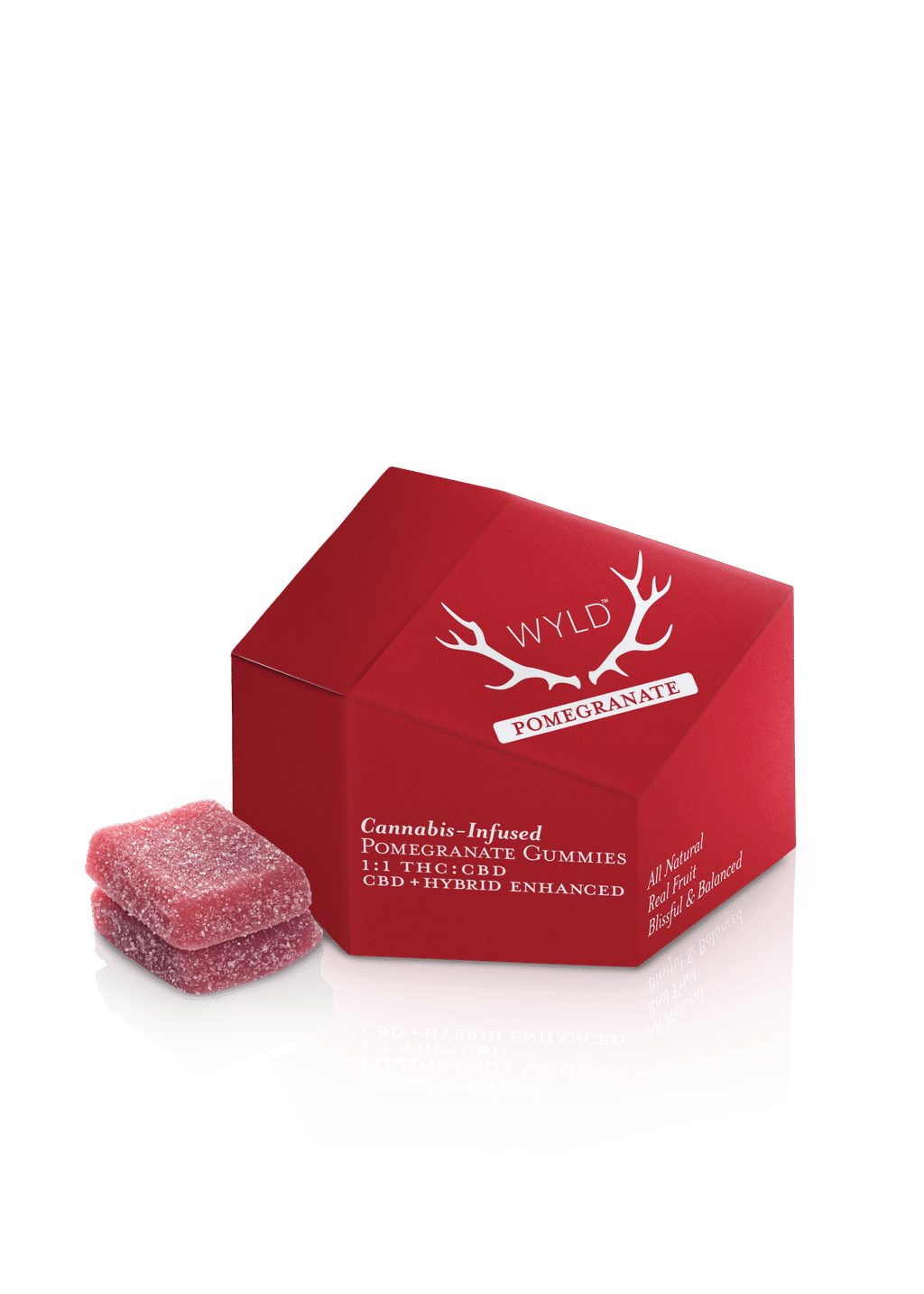 WYLD Pomegranate 1:1 Gummies 10 Pack | 100mg