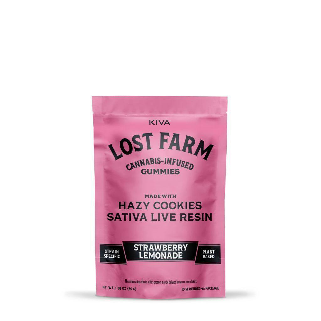 Lost Farm Hazy Cookies Strawberry Lemonade Gummies Live Resin 10 Pack | 100mg