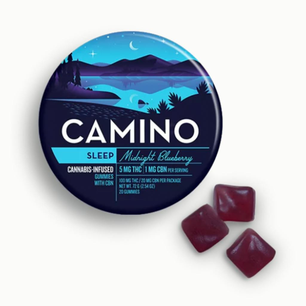 Camino Midnight Blueberry 5:1 Gummies 20 Pack | 100mg