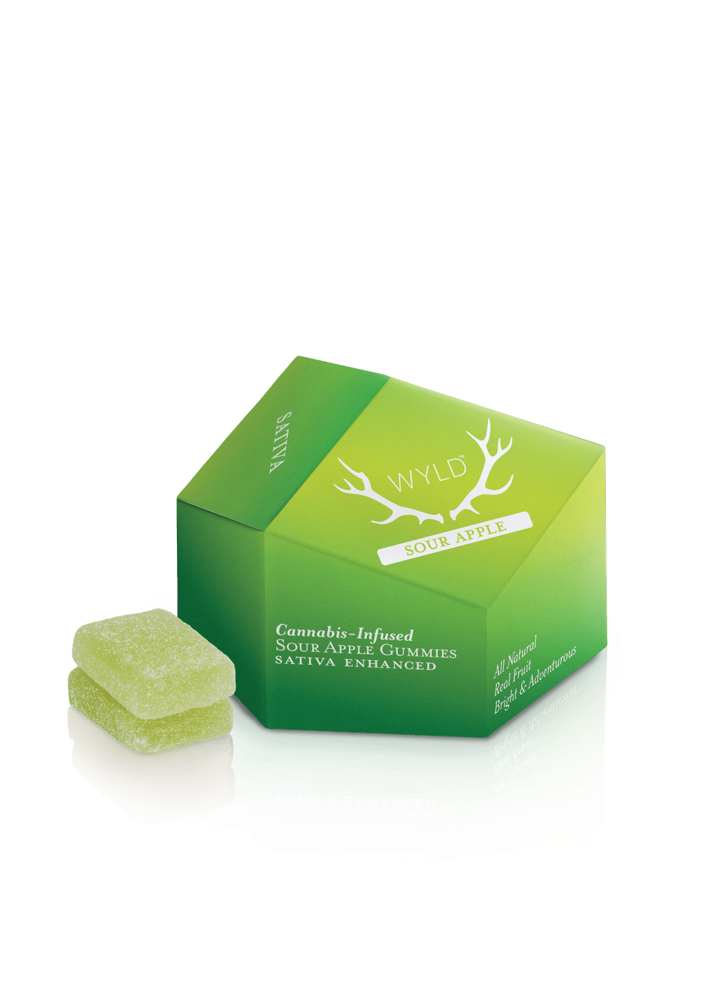 WYLD Sour Apple Gummies 10 Pack | 100mg