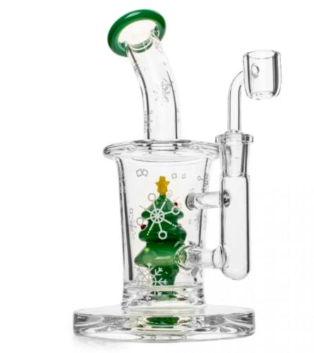 Tall Christmas Tree Concentrate Rig - 8"