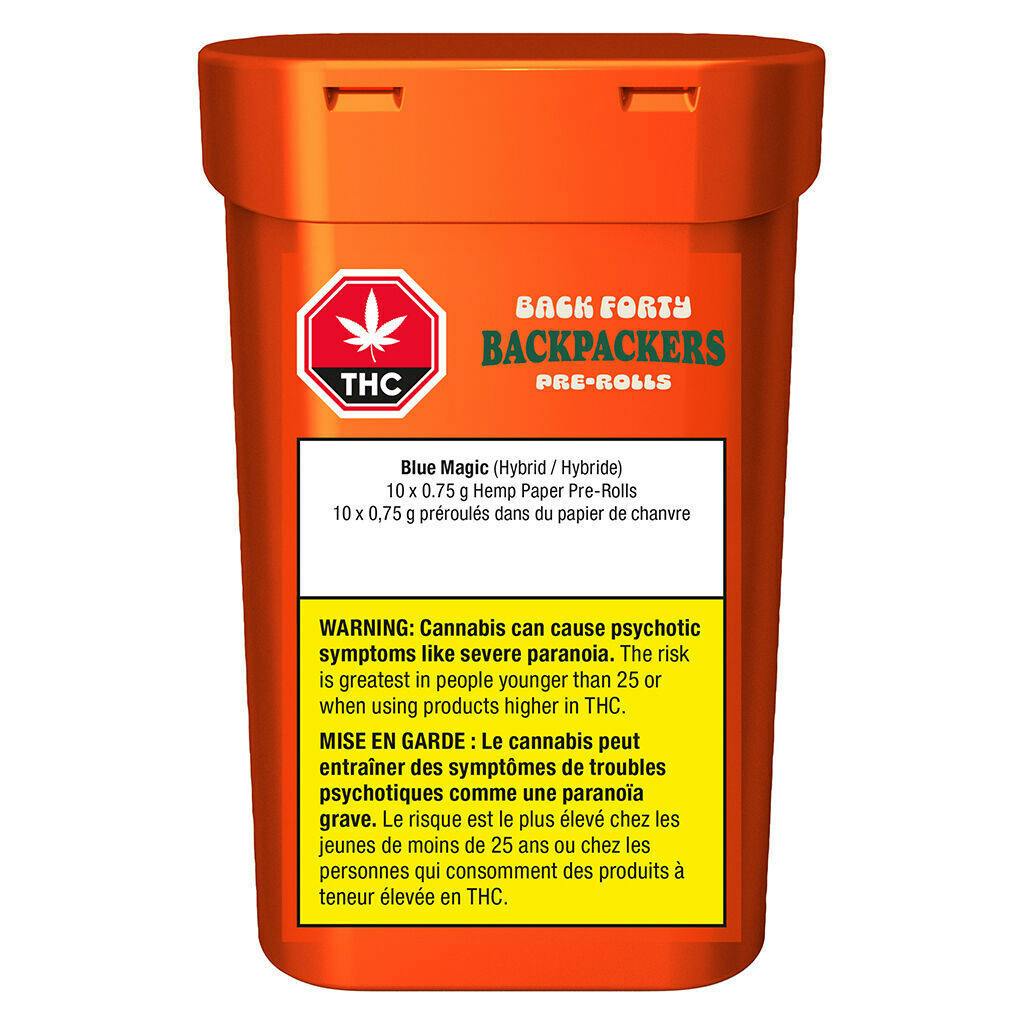 Backpackers Pre-Rolls – Blue Magic - 10x0.75g
