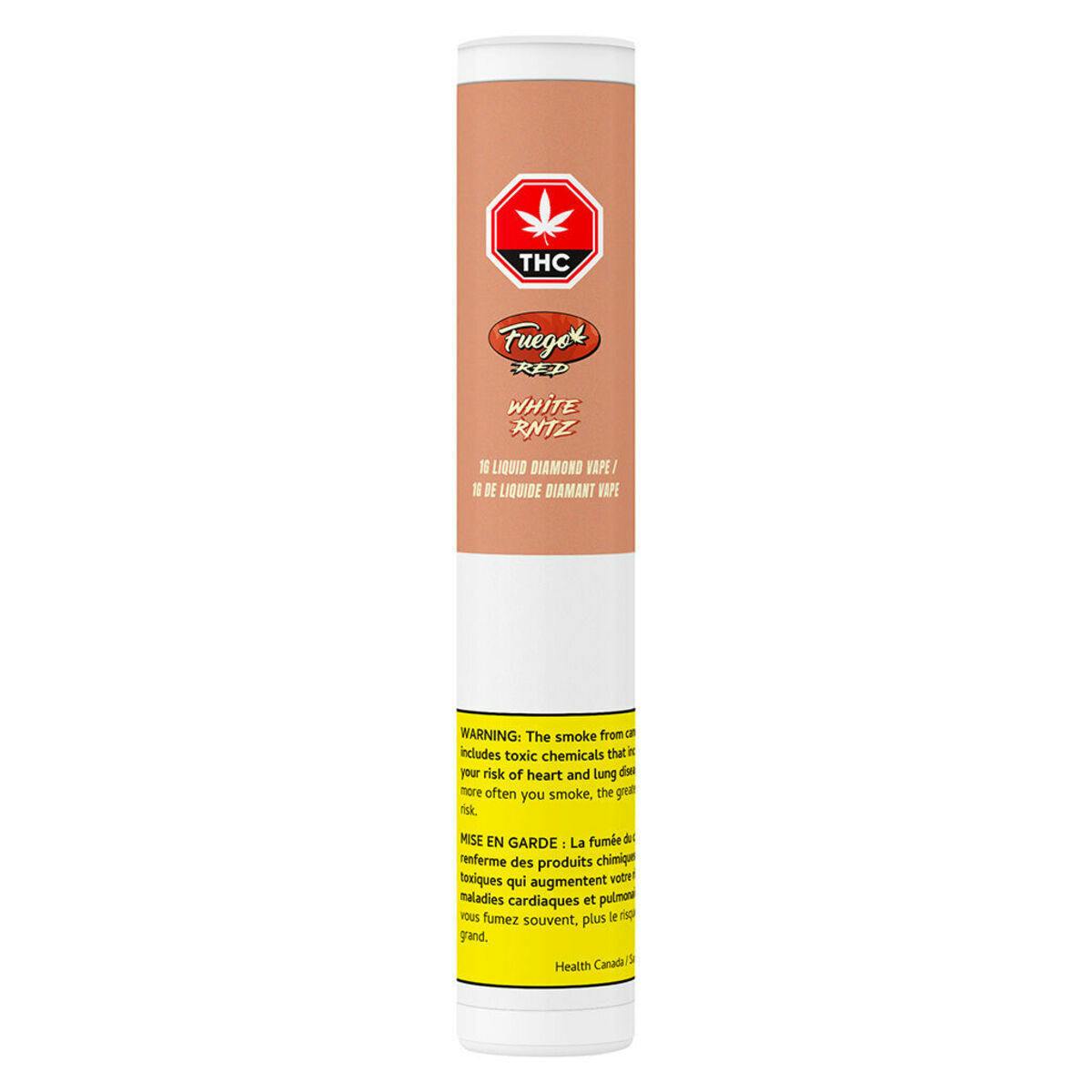 White RNTZ Liquid Diamond Vape - 1g