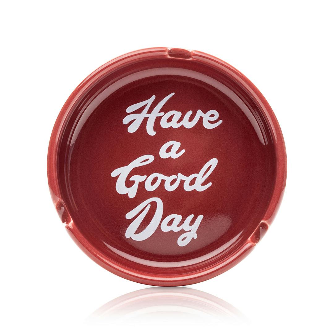 GDF: Accessories | Ashtray Ceramic | Have a Good Day | Red