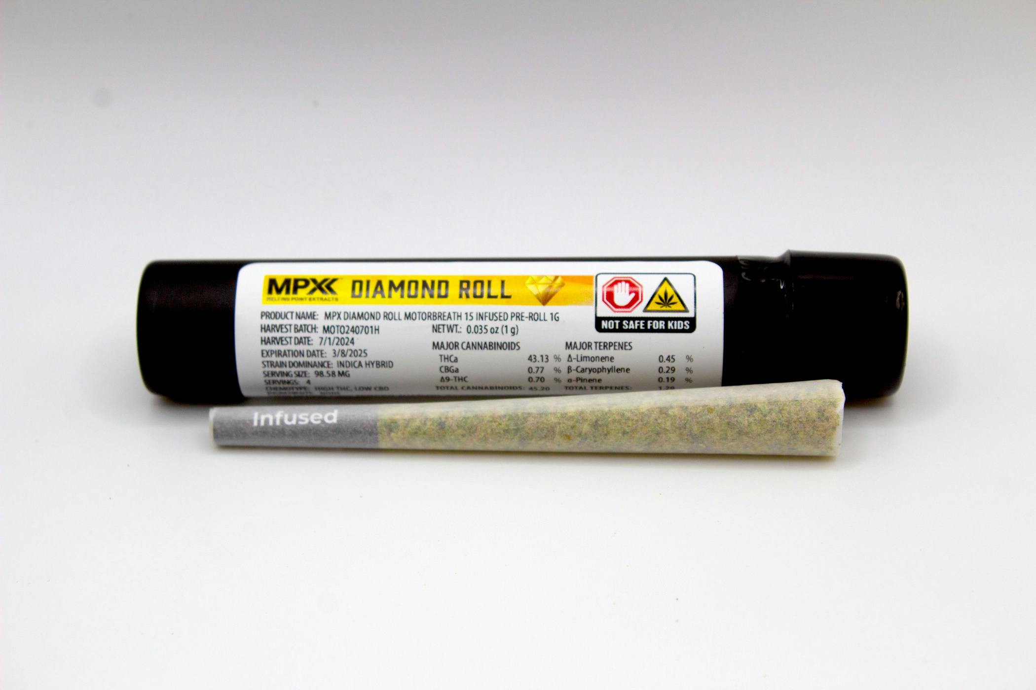 MPX: Infused Diamond Pre-Roll Pink Guava 1.0g/1pk