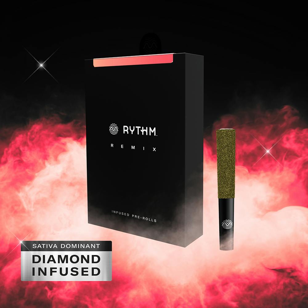 Strawberry Sour Diesel [2.5g] Diamond Infused | RYTHM - 5 Pack Remix Infused Pre-Roll