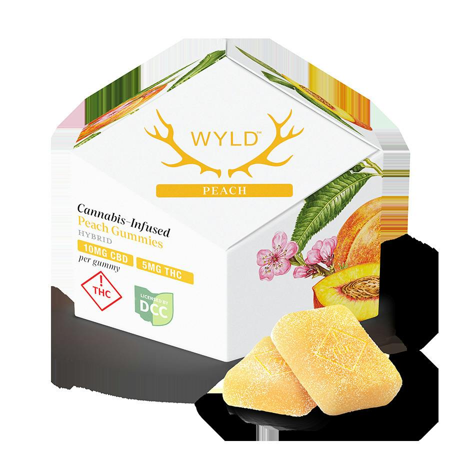 Peach 2:1 CBD:THC - 50mg 10pk Gummies