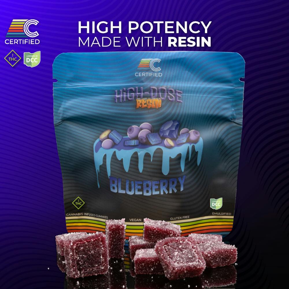 Blueberry Resin Gems - 500mg 10pk Gummies
