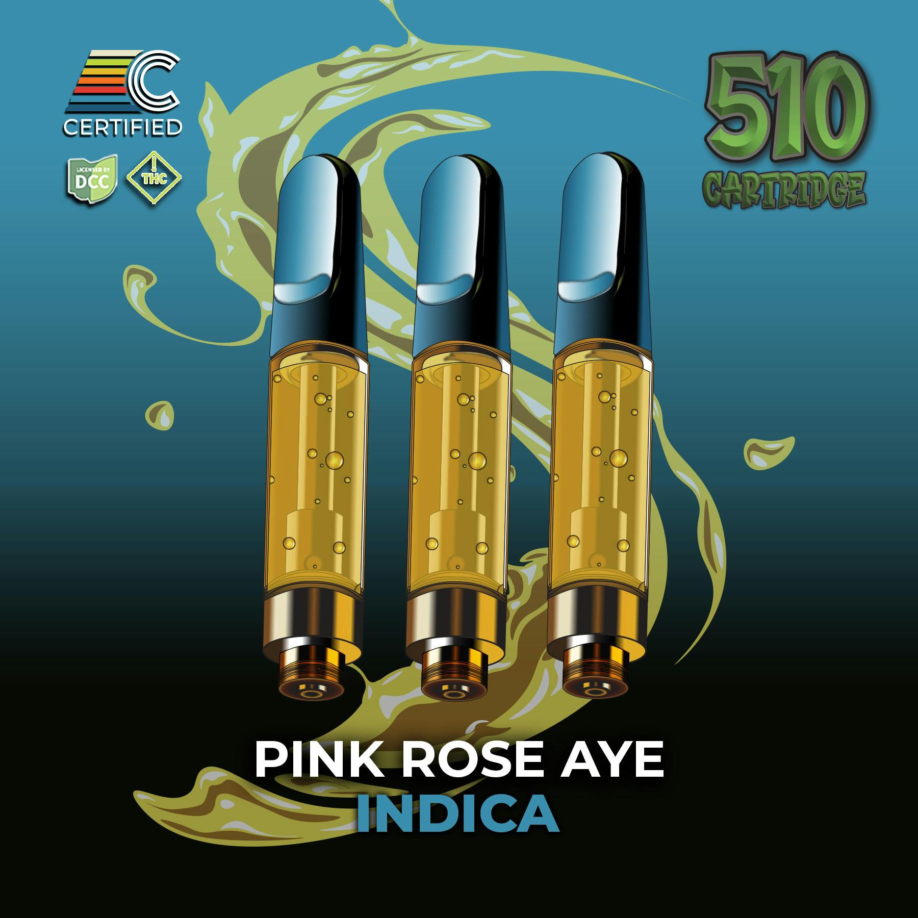 Pink Rose Aye Distillate - 3g 3pk Cartridges