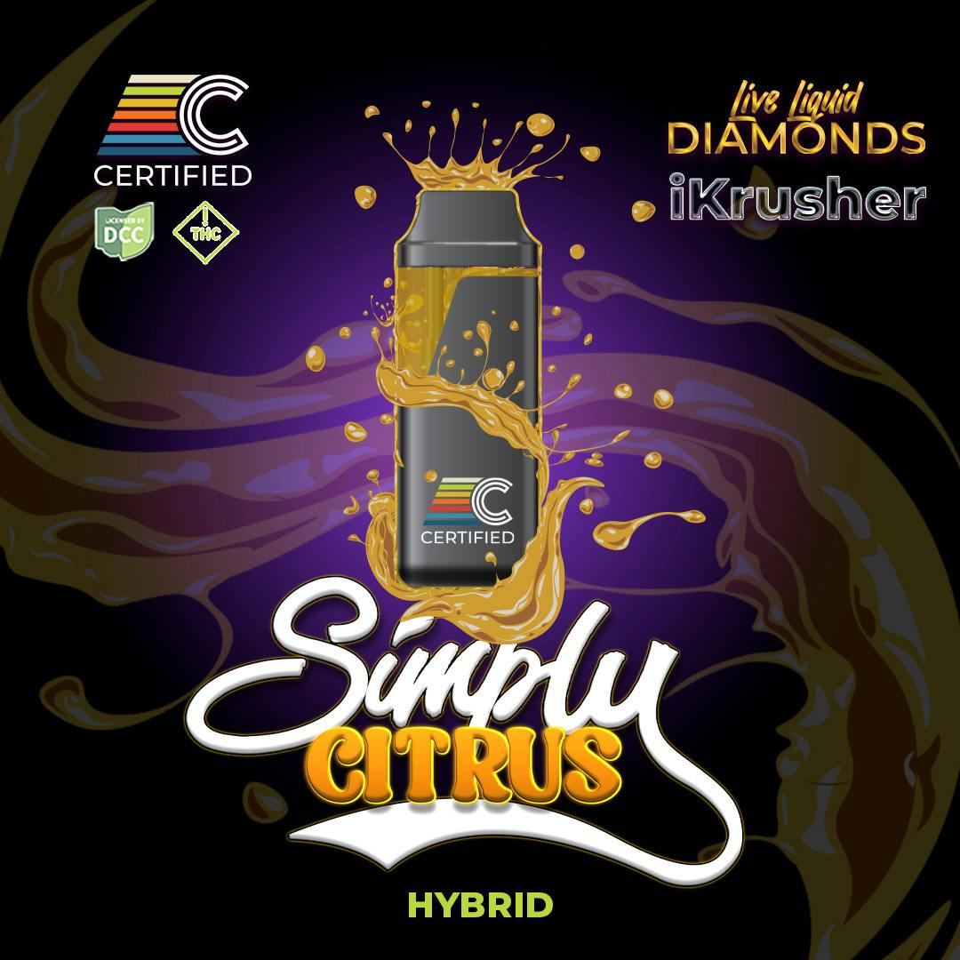 Simply Citrus Live Liquid Diamonds iKrusher - 1g Disposable