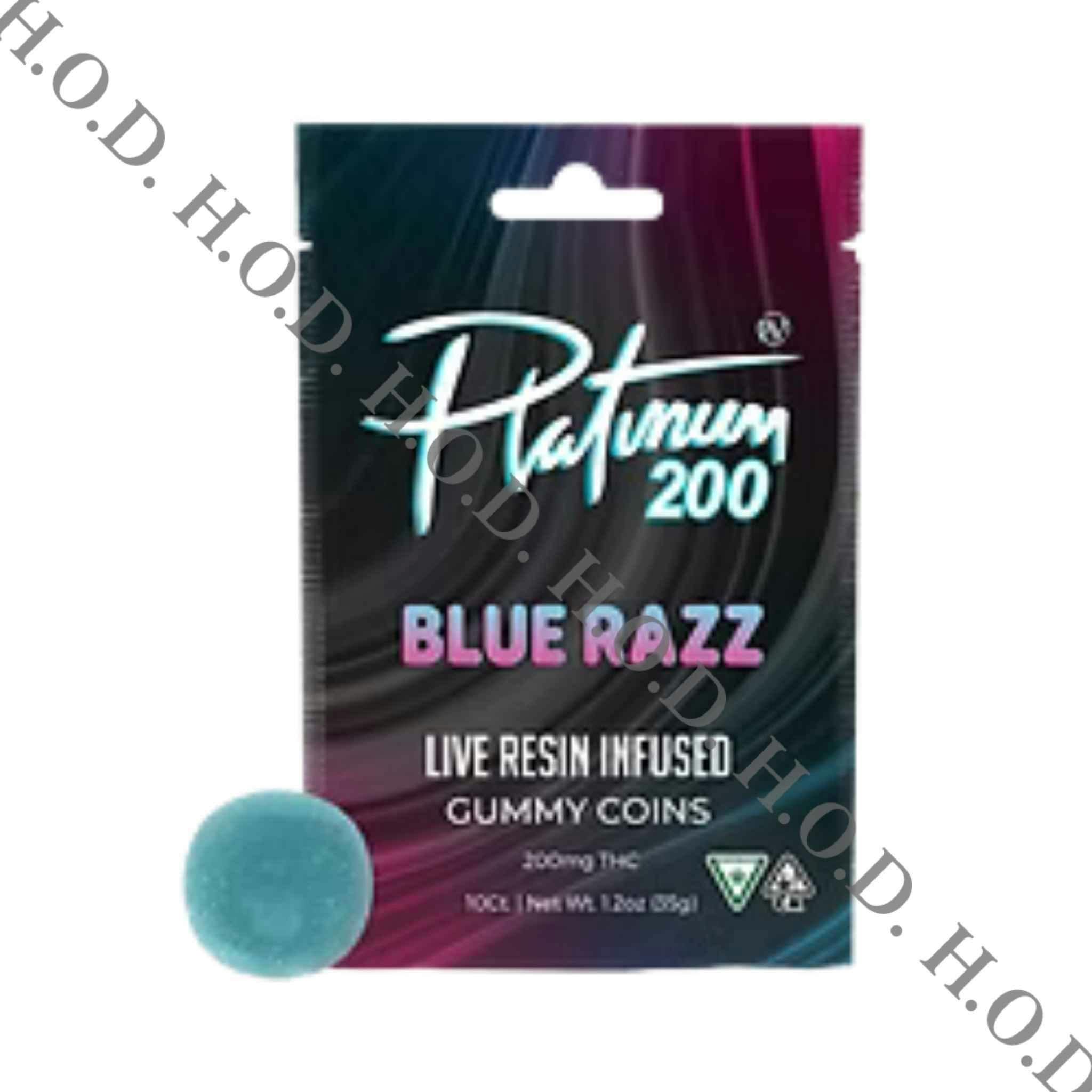 Platinum Vape Blue Razz Live Resin Gummies