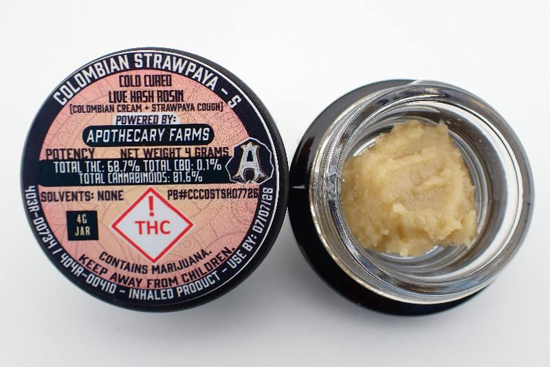 Colombian Strawpaya Live Hash Rosin Baller - S 4G