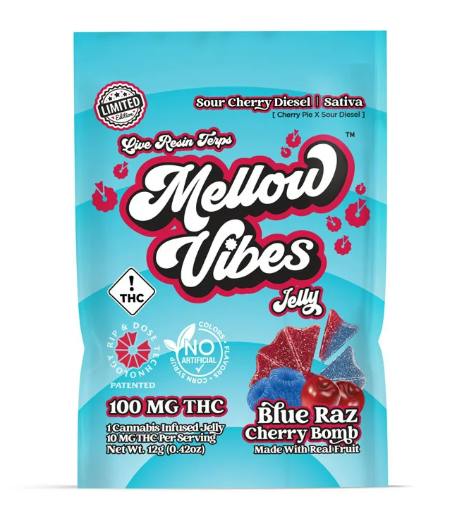 MELLOW VIBES BLUE RAZ CHERRY 100MG
