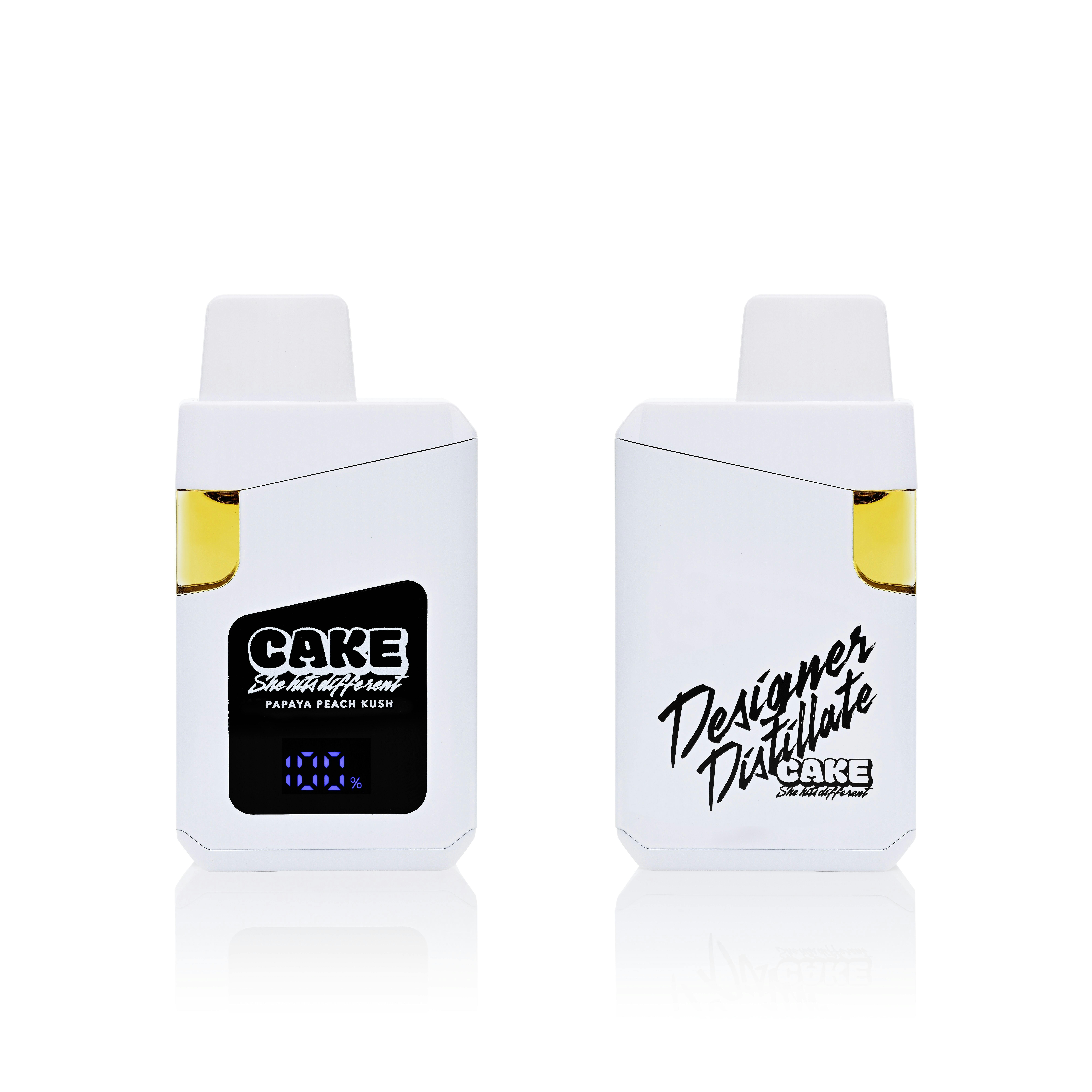 CAKE DISPOSABLE PAPAYA PEACH KUSH DESIGNER DISTILLATE 2G