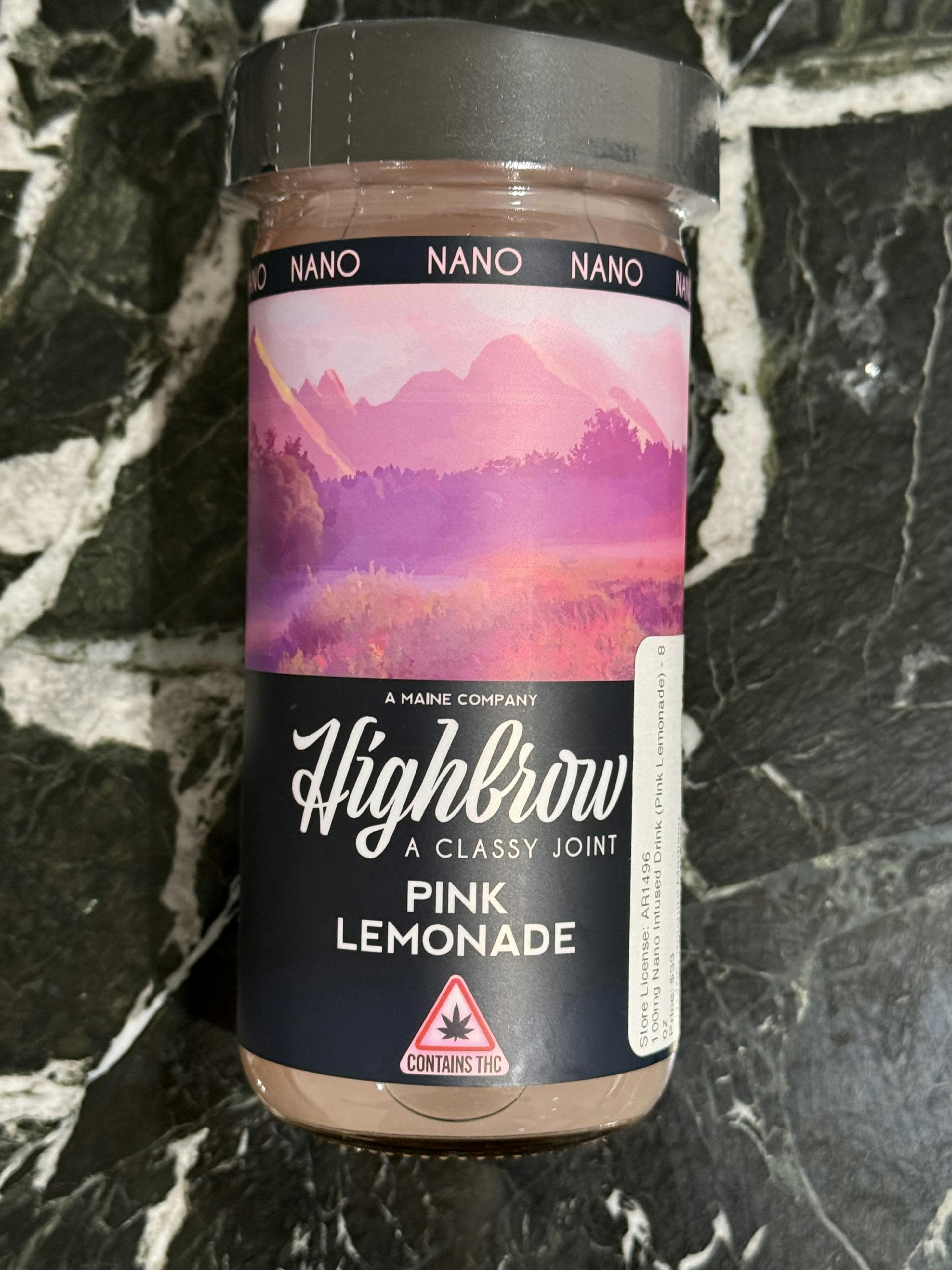 Highbrow - 100mg Nano Infused Drink (Pink Lemonade) - 8 oz