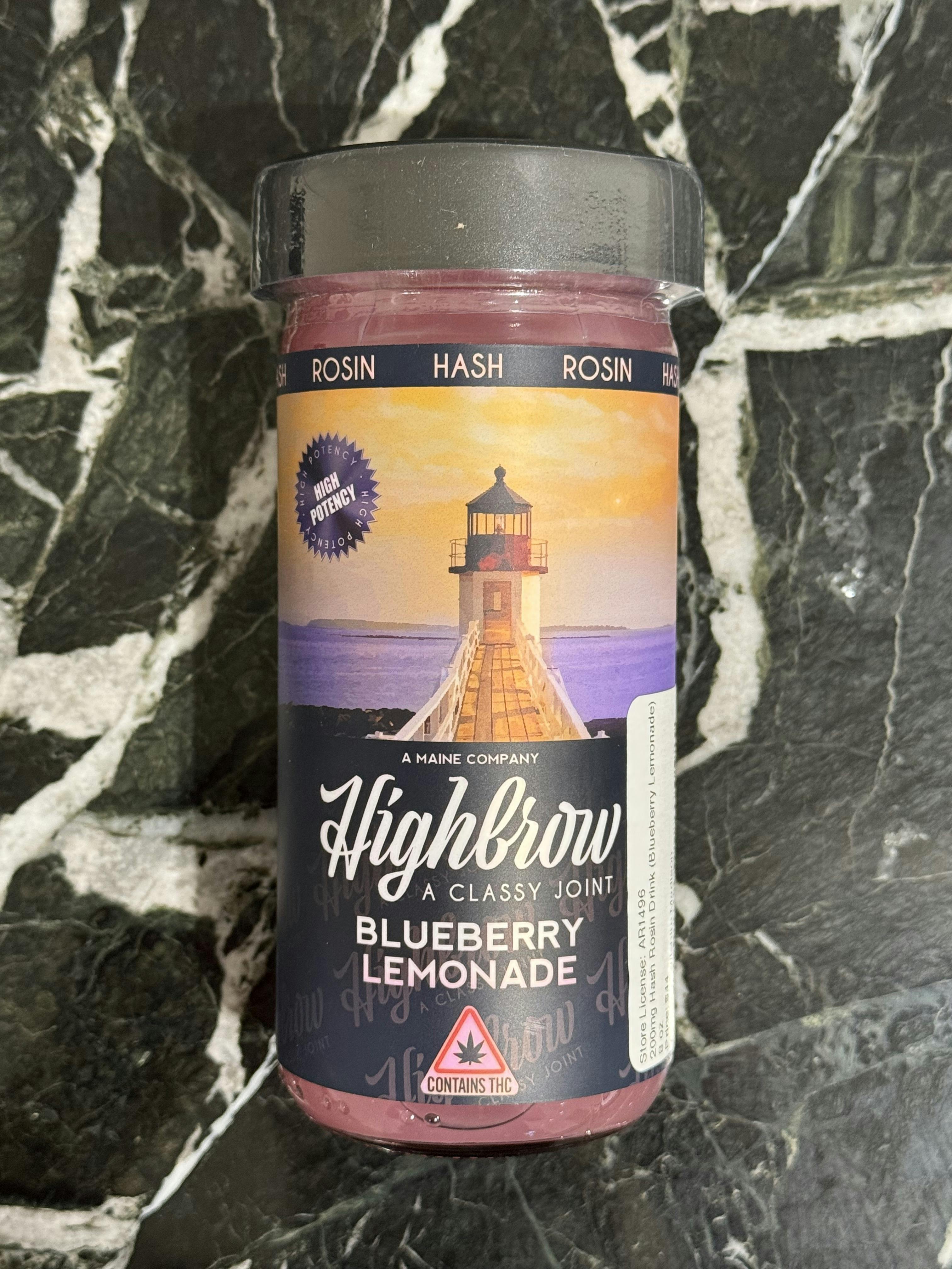 Highbrow - 200mg Hash Rosin Drink (Blueberry Lemonade) - 8 oz