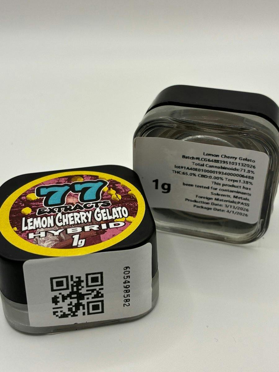 77 Extracts | 1g Wax | Lemon Cherry Gelato