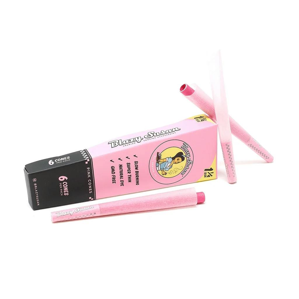 Pink - 1 1/4" Pre Rolled Cones - 6pk